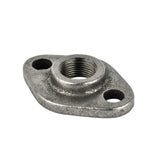 Platine noire ovale - platine ovale en fonte noire pour fixation - vue 3