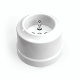 Porcelanowe gniazdo ścienne — Francuskie 2P+T 16 A / Biały
