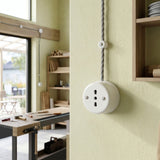 Porcelanowe gniazdo ścienne — Włoskie 2P+T 10/16 A / Biały