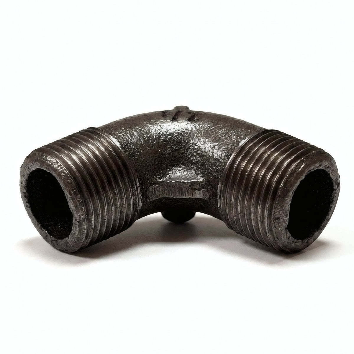 Raccord coude fonte noire 90° Mal/Mal - photo produit fond blanc 2