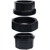 Raccord en 3 parties peint en noir 20x27mm