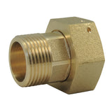 Demi-raccord union pour compteur série gas ISO 228/1 en laiton CW617N - vue isométrique 3/4