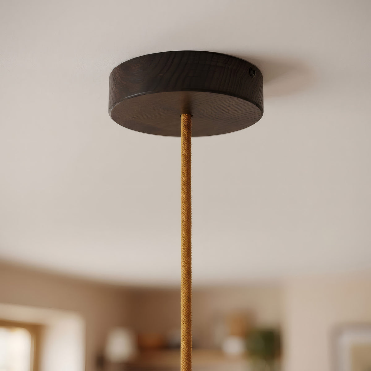 Okrągła rozeta z drewna, Ø 120 mm — Efekt wenge