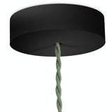 Okrągła rozeta z drewna, Ø 120 mm — Czarny