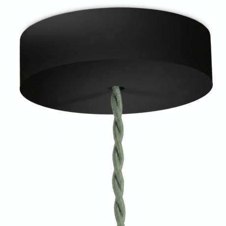 Okrągła rozeta z drewna, Ø 120 mm — Czarny