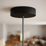 Okrągła rozeta z drewna, Ø 120 mm — Czarny
