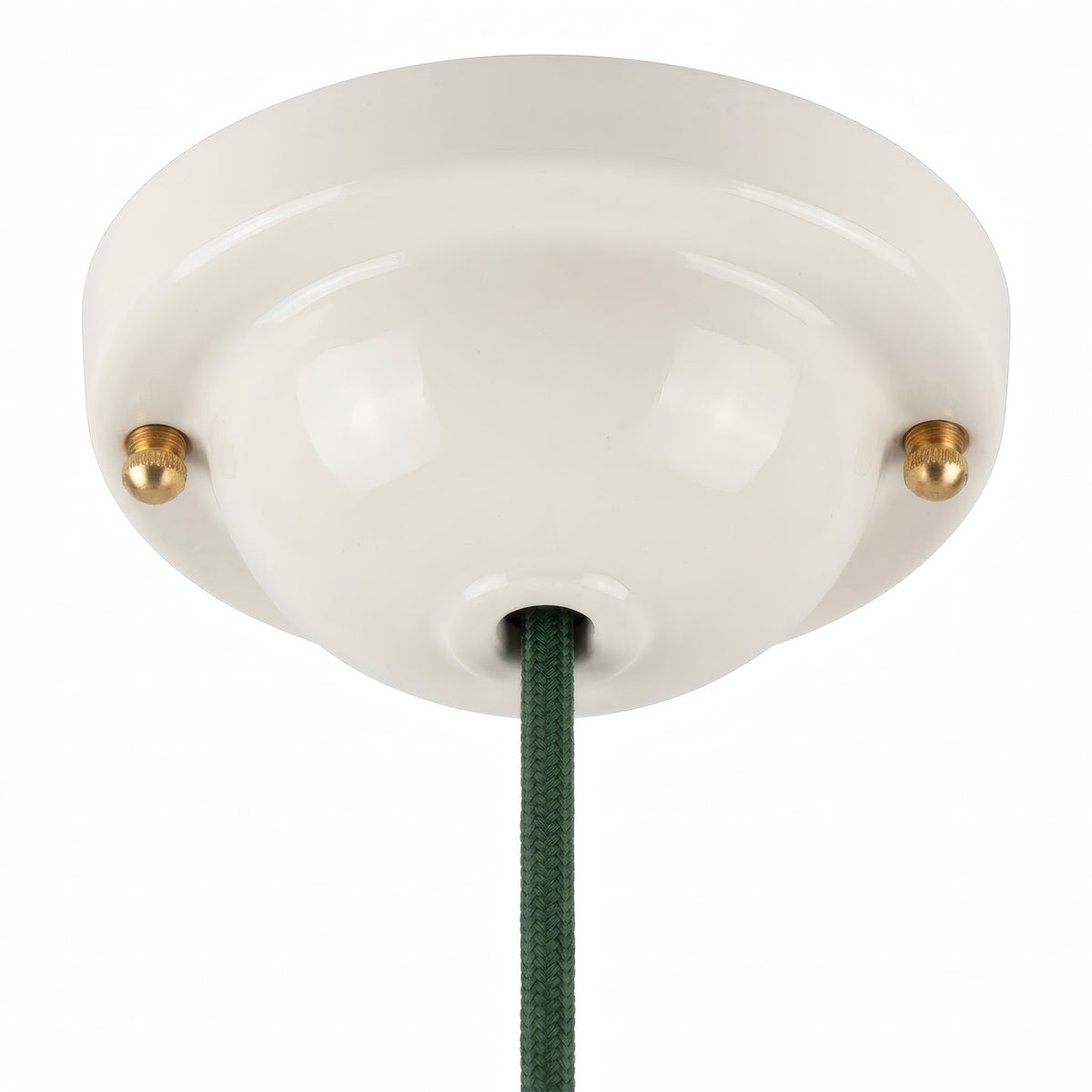 Rozeta z ceramiki szkliwionej — Ø 130 mm / Biały