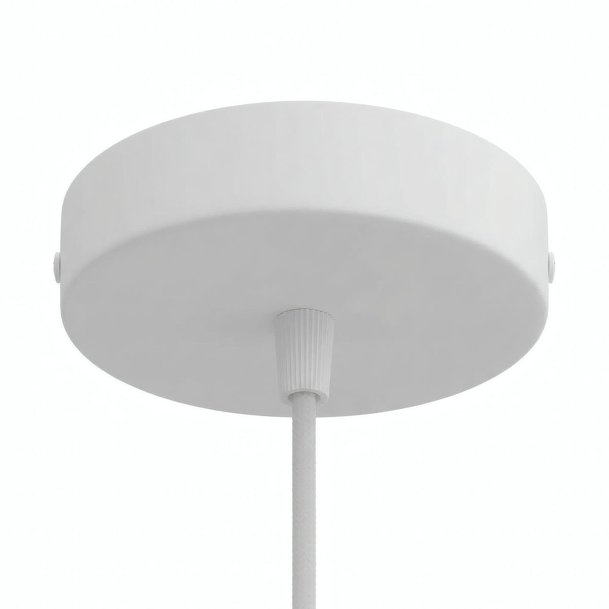 Rozeta cylindryczna z metalu, Ø 120 mm — Stożkowy termoplastyczny / Biały matowy