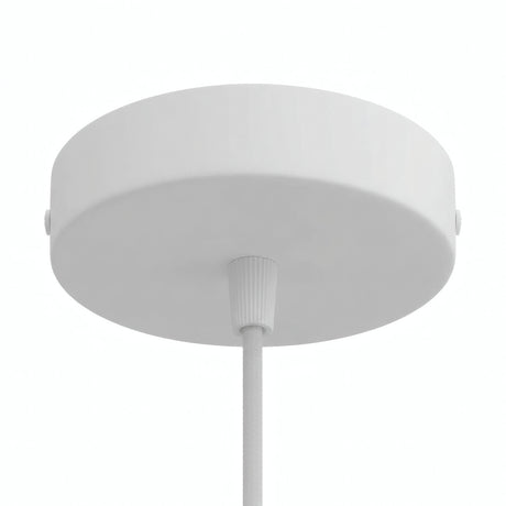 Rozeta cylindryczna z metalu, Ø 120 mm — Stożkowy termoplastyczny / Biały matowy