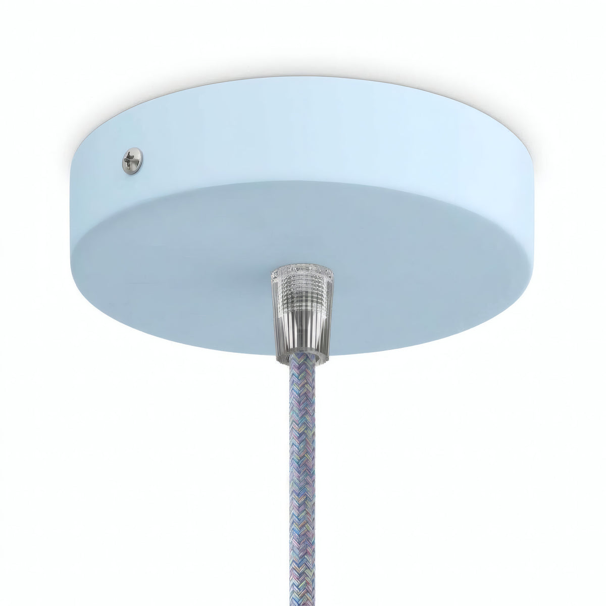 Rozeta cylindryczna z metalu, Ø 120 mm — Stożkowy termoplastyczny / Błękit nieba