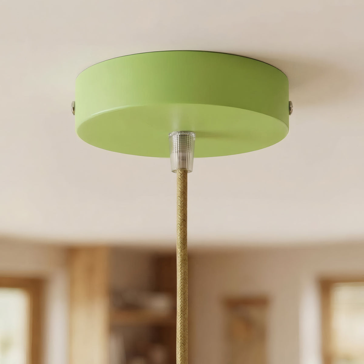 Rozeta cylindryczna z metalu, Ø 120 mm — Stożkowy termoplastyczny / Zieleń łąkowa