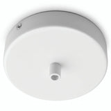 Rozeta cylindryczna z metalu, Ø 120 mm — Cylindryczny metalowy / Biały błyszczący