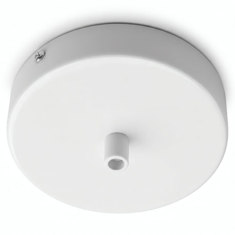 Rozeta cylindryczna z metalu, Ø 120 mm — Cylindryczny metalowy / Biały błyszczący