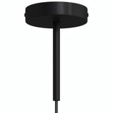 Rozeta cylindryczna z metalu z dławikiem 15 cm — Czarny