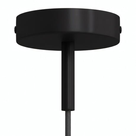 Rozeta cylindryczna z metalu z dławikiem 7 cm — Czarny