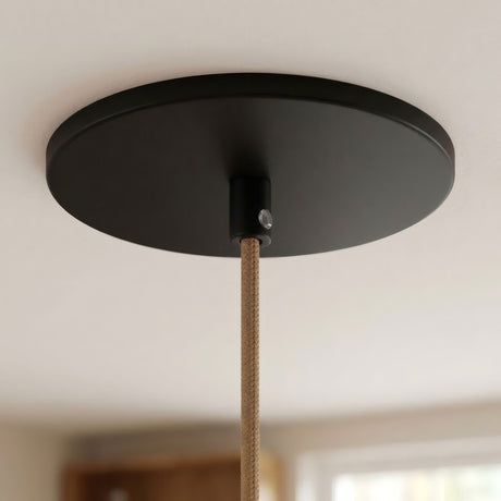 Rozeta podtynkowa licowana z sufitem, Ø 126 mm — Czarny
