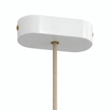 Owalna rozeta z drewna, 120 × 51 mm — Biały