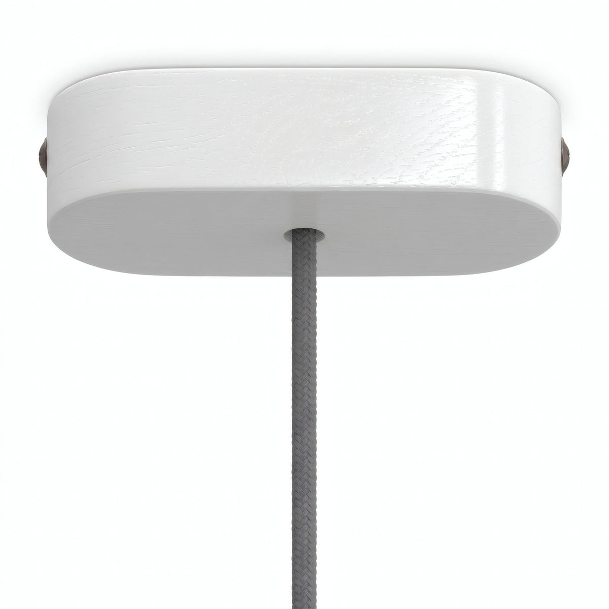 Owalna rozeta z drewna, 120 × 51 mm — Biały