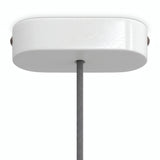 Owalna rozeta z drewna, 120 × 51 mm — Biały
