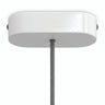 Owalna rozeta z drewna, 120 × 51 mm — Biały
