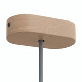 Owalna rozeta z drewna, 120 × 51 mm — Naturalny