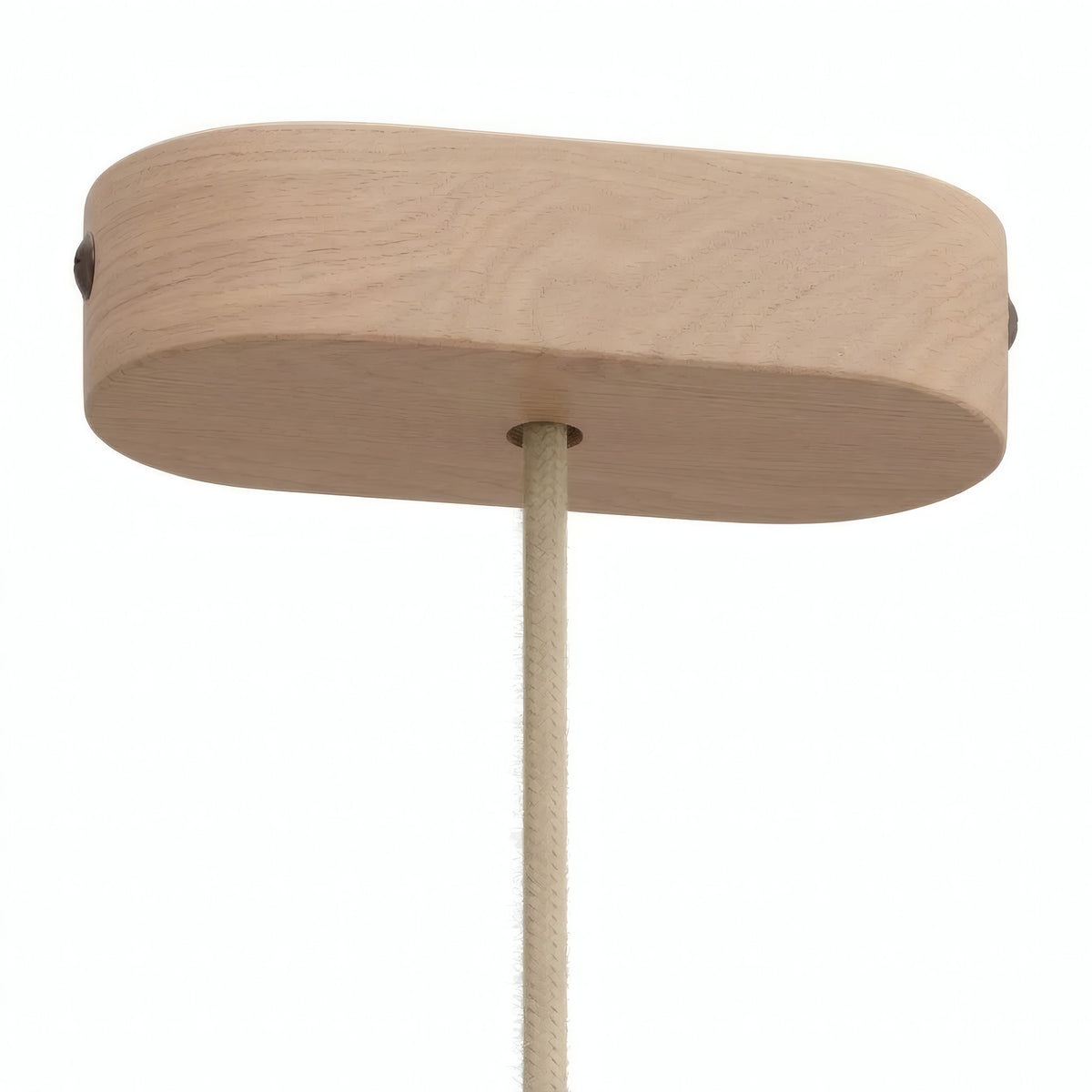 Owalna rozeta z drewna, 120 × 51 mm — Naturalny