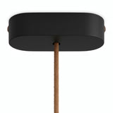 Owalna rozeta z drewna, 120 × 51 mm — Czarny