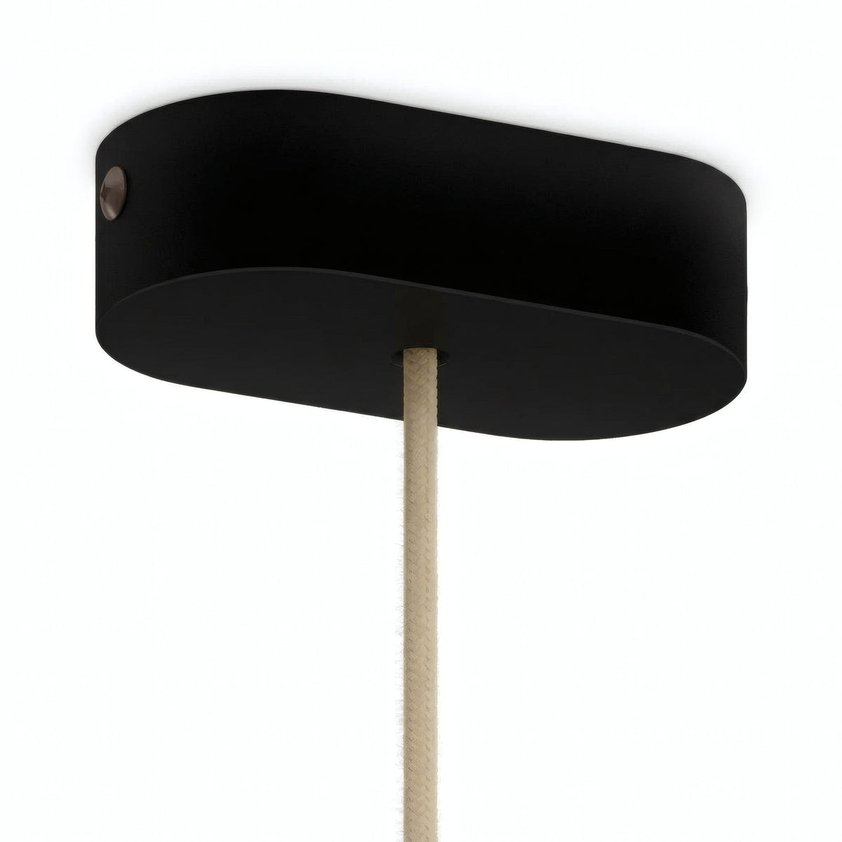 Owalna rozeta z drewna, 120 × 51 mm — Czarny