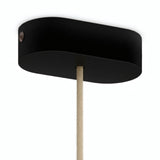 Owalna rozeta z drewna, 120 × 51 mm — Czarny