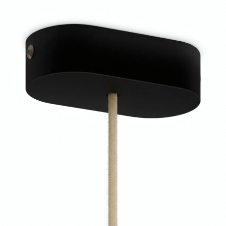 Owalna rozeta z drewna, 120 × 51 mm — Czarny