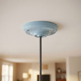 Porcelanowa rozeta z zestawem mocującym, Ø 105 mm — Lazurowy