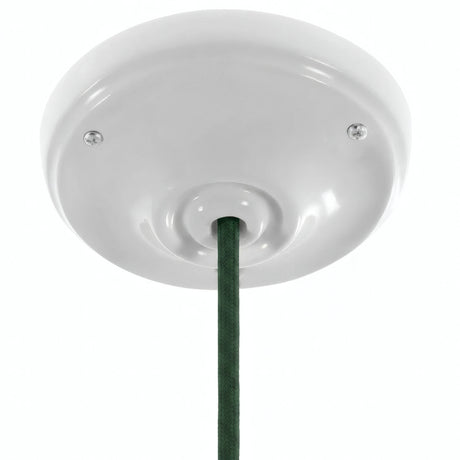 Porcelanowa rozeta z zestawem mocującym, Ø 105 mm — Biały