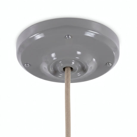 Porcelanowa rozeta z zestawem mocującym, Ø 105 mm — Szary