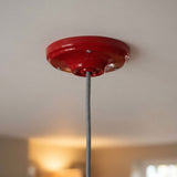 Porcelanowa rozeta z zestawem mocującym, Ø 105 mm — Czerwony
