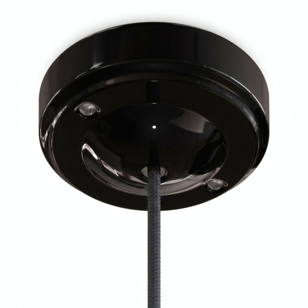 Minimalistyczna porcelanowa rozeta, Ø 100 mm — Czarny