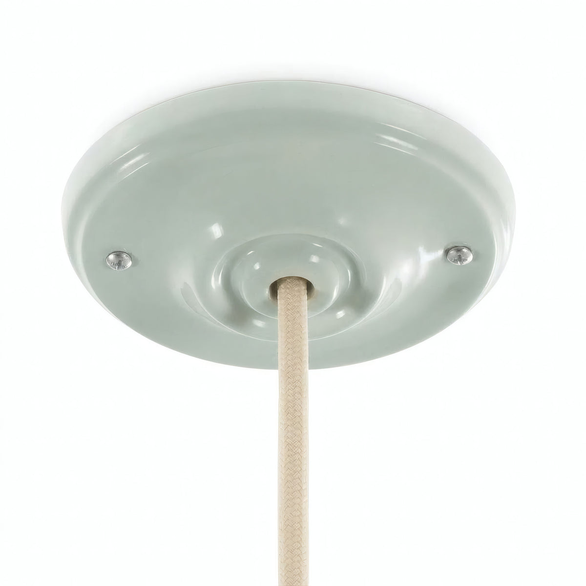 Porcelanowa rozeta z zestawem mocującym, Ø 105 mm — Szałwiowy