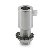 Cylindryczny dławik metalowy M10x1 z nakrętką i podkładką — Chrom