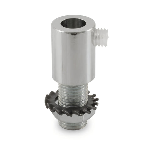 Cylindryczny dławik metalowy M10x1 z nakrętką i podkładką — Chrom