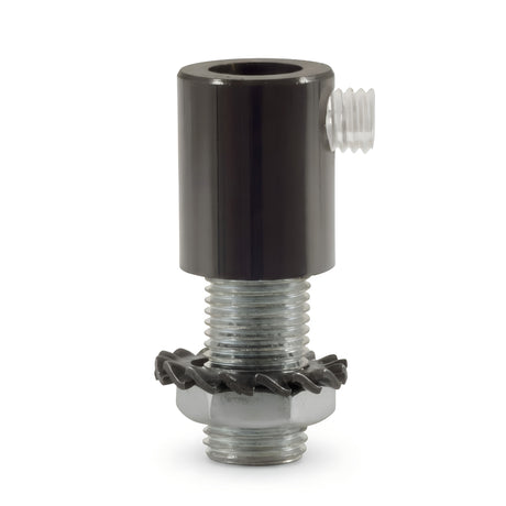 Cylindryczny dławik metalowy M10x1 z nakrętką i podkładką — Czarna perła