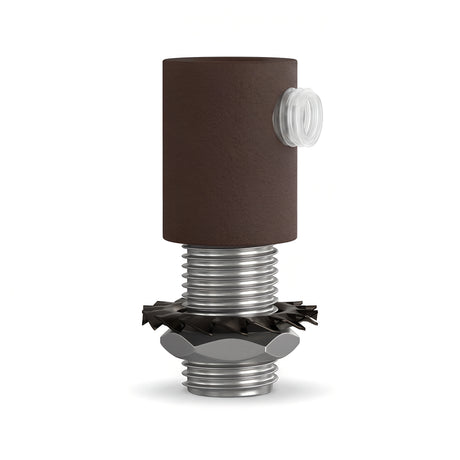 Cylindryczny dławik metalowy M10x1 z nakrętką i podkładką — Rdza