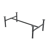 Industrialna podstawa stolika kawowego z żeliwa, w kształcie H, 101 × 55 cm, wysokość 32 cm, ujęcie 3/4