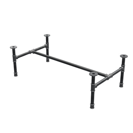 Industrialna podstawa stolika kawowego z żeliwa, w kształcie H, 101 × 55 cm, wysokość 32 cm, ujęcie 3/4