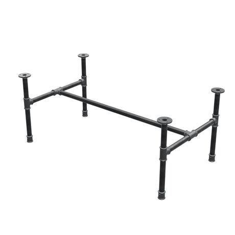 Industrialna podstawa stolika kawowego z żeliwa, w kształcie H, 101 × 55 cm, wysokość 42 cm, ujęcie 3/4
