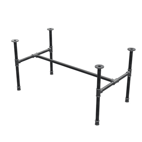 Industrialna podstawa stolika kawowego z żeliwa, w kształcie H, 101 × 55 cm, wysokość 52 cm, ujęcie 3/4