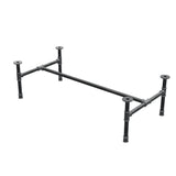 Industrialna podstawa stolika kawowego z żeliwa, w kształcie H, 111 × 55 cm, wysokość 32 cm, ujęcie 3/4