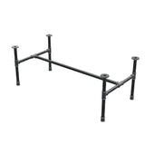 Industrialna podstawa stolika kawowego z żeliwa, w kształcie H, 111 × 55 cm, wysokość 42 cm, ujęcie 3/4