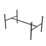 Industrialna podstawa stolika kawowego z żeliwa, w kształcie H, 111 × 65 cm, wysokość 52 cm, ujęcie 3/4