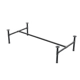 Industrialna podstawa stolika kawowego z żeliwa, w kształcie H, 131 × 65 cm, wysokość 32 cm, ujęcie 3/4