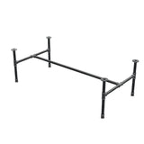Industrialna podstawa stolika kawowego z żeliwa, w kształcie H, 131 × 65 cm, wysokość 42 cm, ujęcie 3/4