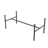 Industrialna podstawa stolika kawowego z żeliwa, w kształcie H, 131 × 65 cm, wysokość 52 cm, ujęcie 3/4